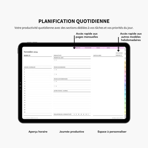 2024-2025 Planner digital - Le Planner Coach de Vie - Horizontal – Image 14