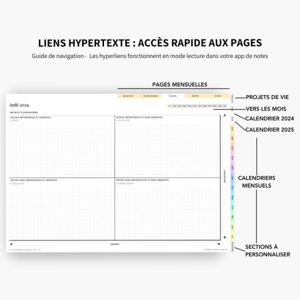 2024-2025 Planner digital - Le Planner Coach de Vie - Horizontal – Image 12