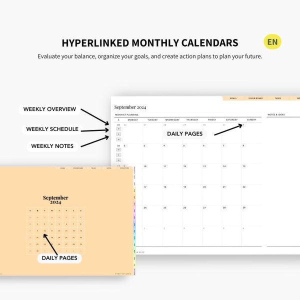 2024-2025 Planner digital - Le Planner Coach de Vie - Horizontal – Image 24