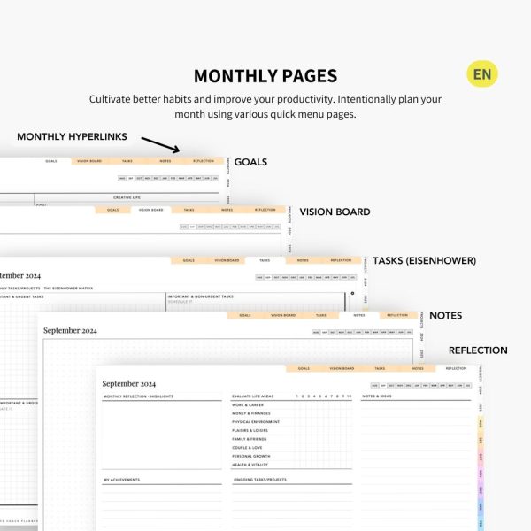 2024-2025 Planner digital - Le Planner Coach de Vie - Horizontal – Image 26