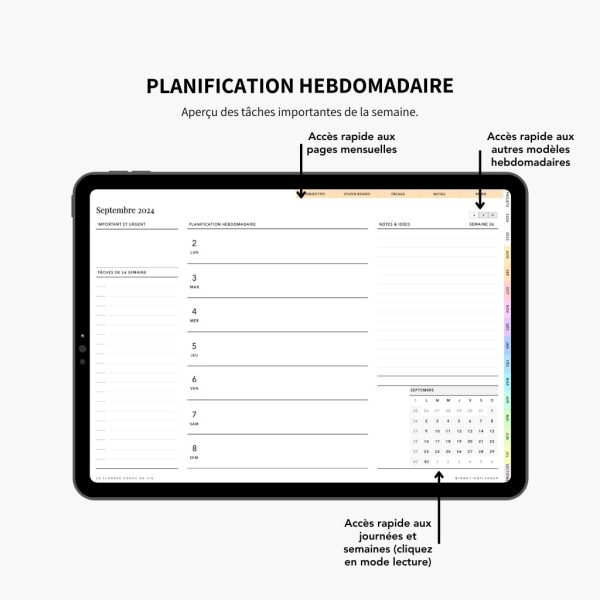 2024-2025 Planner digital - Le Planner Coach de Vie - Horizontal – Image 13