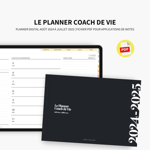 2024-2025 Planner digital - Le Planner Coach de Vie - Horizontal – Image 3