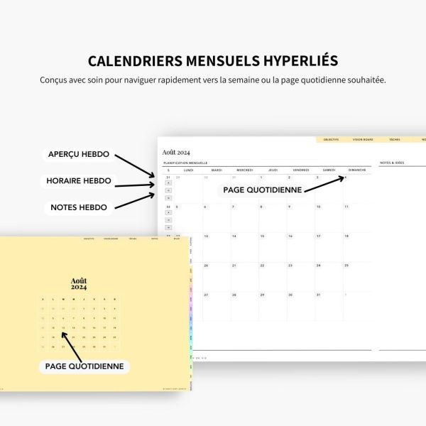 2024-2025 Planner digital - Le Planner Coach de Vie - Horizontal – Image 8
