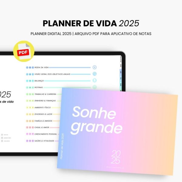 Planner Digital 2025 - Planner de Vida - Horizontal (Portugais) – Image 3