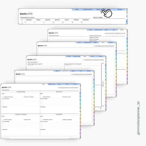 Planner Digital 2025 - Planner de Vida - Horizontal (Portugais) – Image 9