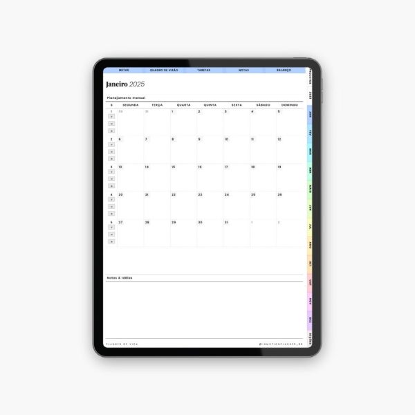 Planner Digital 2025 - Planner de Vida - Vertical (Portugais) – Image 2
