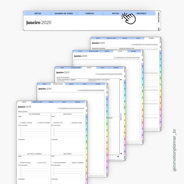 Planner Digital 2025 - Planner de Vida - Vertical (Portugais) – Image 9