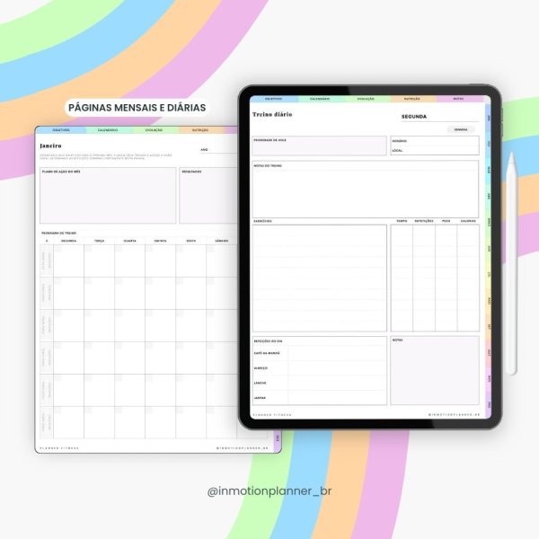 Planner Fitness Digital - Planner de Treino e Bem-Estar (Portugais) – Image 5