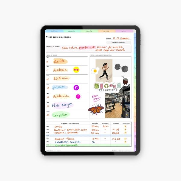 Planner Fitness Digital - Planner de Treino e Bem-Estar (Portugais) – Image 2
