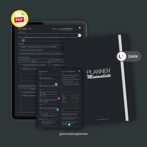 Planner Minimaliste non daté - 52 semaines – Image 7